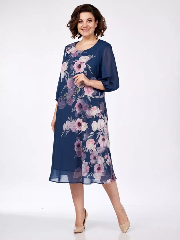 💥💕Wyprzedaż błyskawiczna – 49% ZNIŻKI💃【S-5XL】 Elegancka wiosenna sukienka z kwiatowym nadrukiem