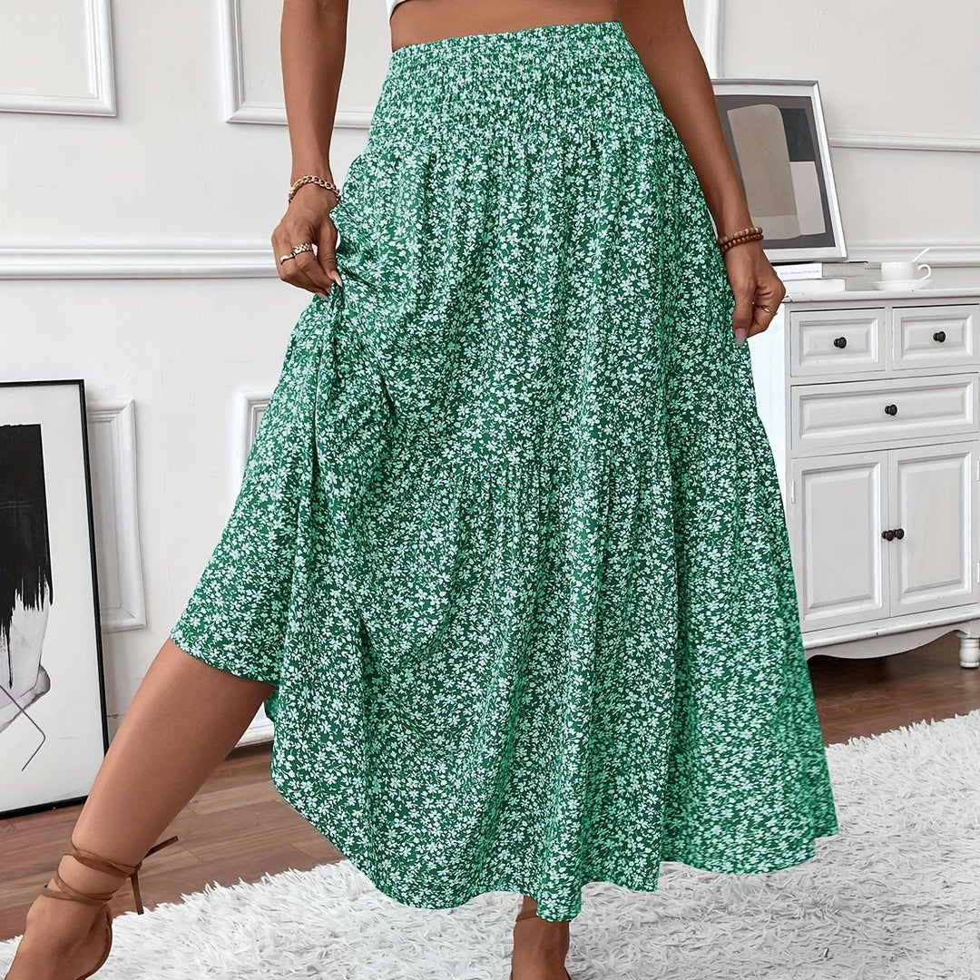Gonna floreale elegante e fluida per donna