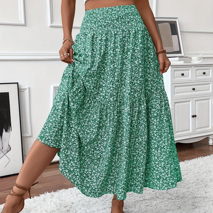 Gonna floreale elegante e fluida per donna