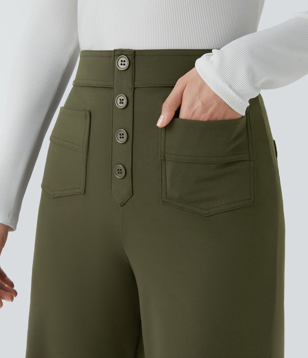Pantaloni donna eleganti e comodi a vita alta casual