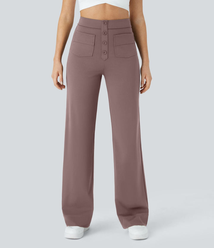 Pantaloni donna eleganti e comodi a vita alta casual