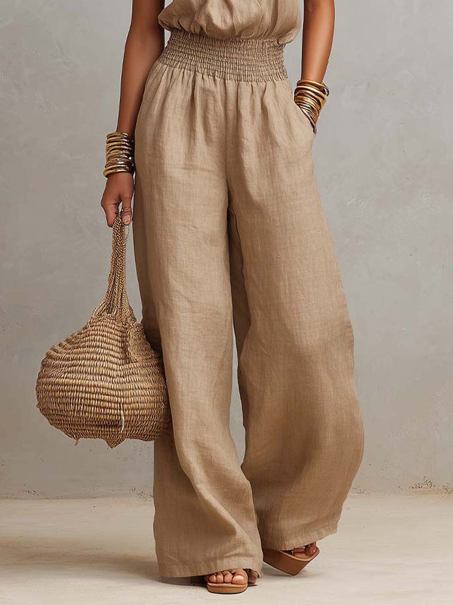 Tuta boho donna elegante con pantaloni palazzo