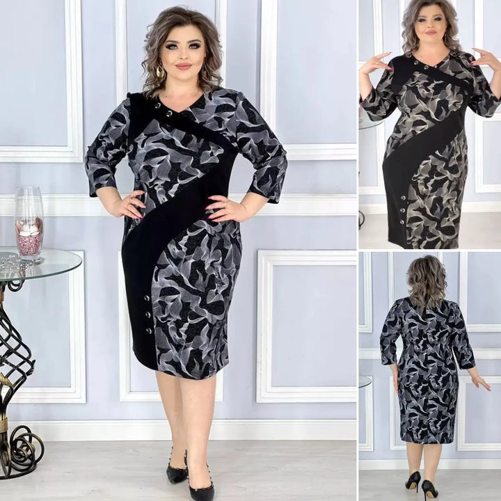 【🏆️Gorąca wyprzedaż】🌷 [S-5XL] 2025 Nowa elegancka sukienka z nadrukiem