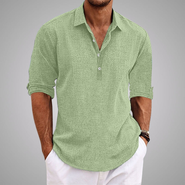 Camicia in lino uomo leggera elegante estiva