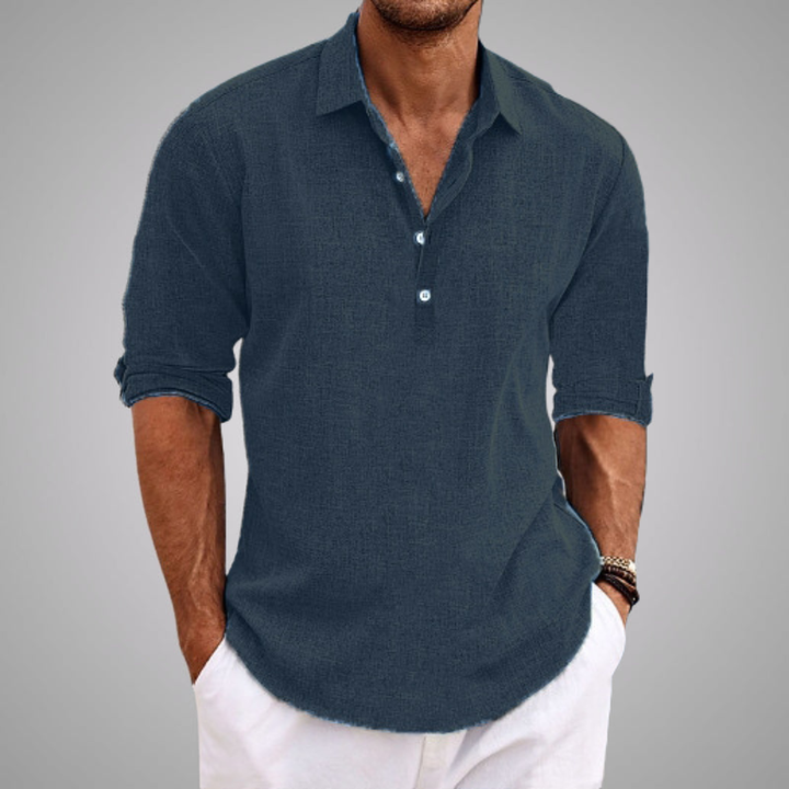 Camicia in lino uomo leggera elegante estiva