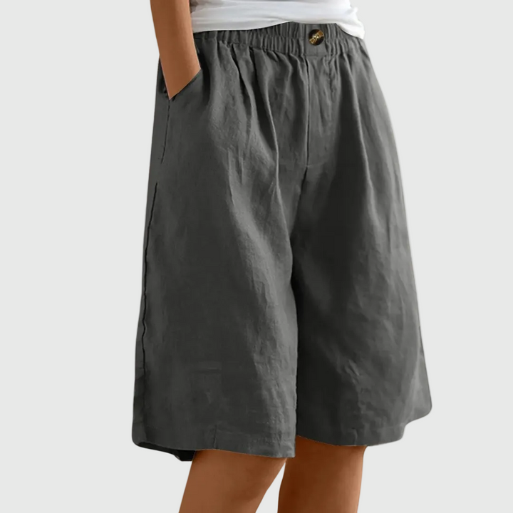 Short donna elegante e leggero con vita elasticizzata
