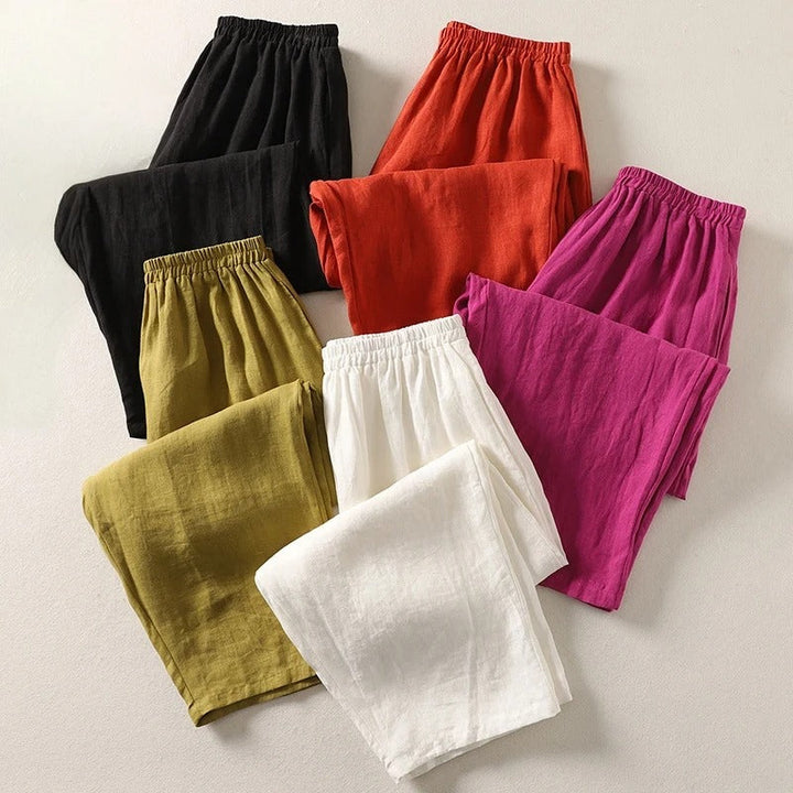 Pantaloni da donna ampi e fluidi con vita elastica eleganti
