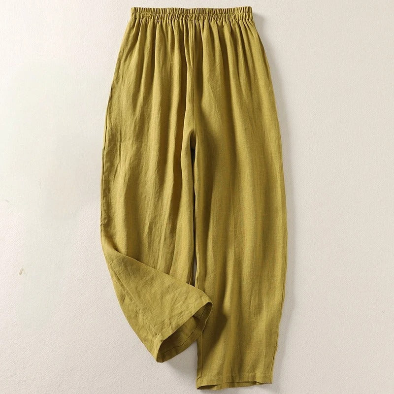 Pantaloni da donna ampi e fluidi con vita elastica eleganti