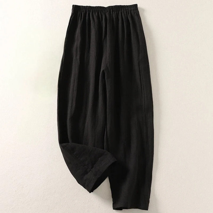 Pantaloni da donna ampi e fluidi con vita elastica eleganti