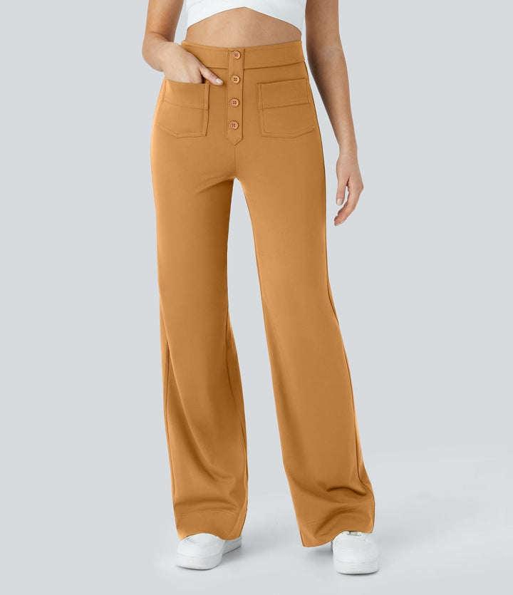 Pantaloni donna eleganti e comodi a vita alta casual