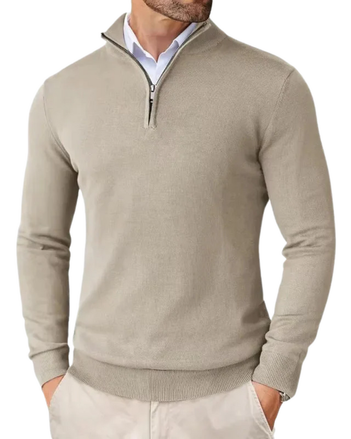 Maglione con zip elegante e strutturato per uomo