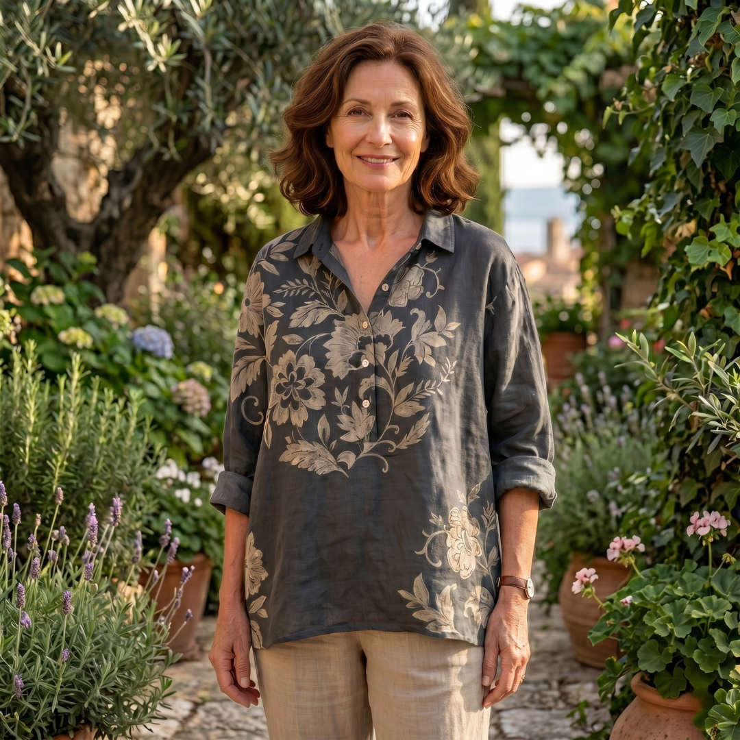Blusa donna floreale elegante e leggera