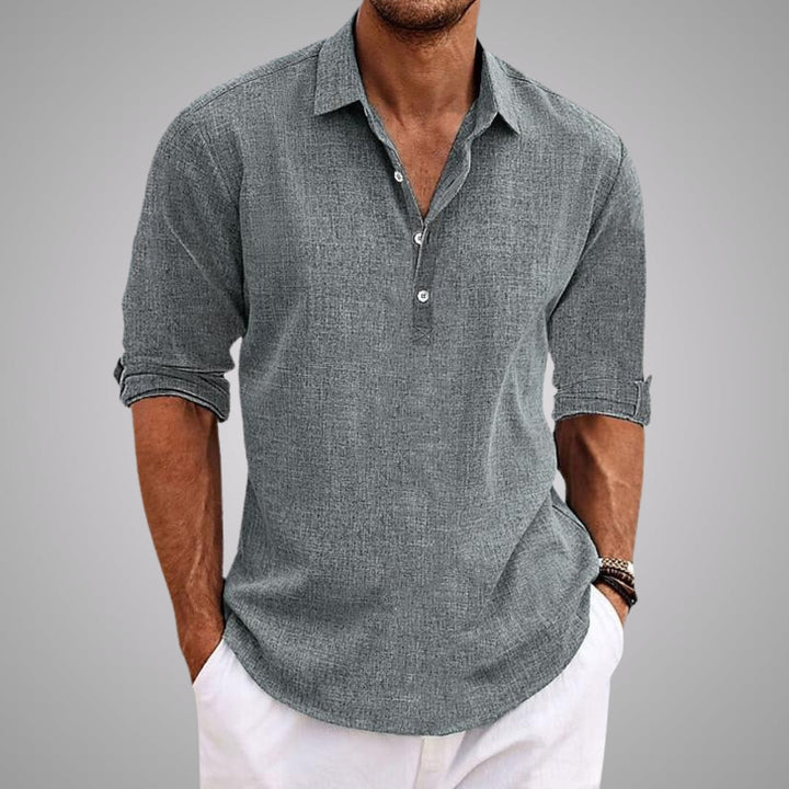 Camicia in lino uomo leggera elegante estiva
