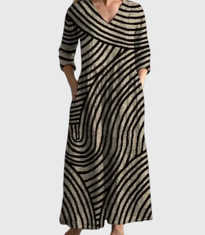 Abito midi elegante da donna stile classico e senza tempo
