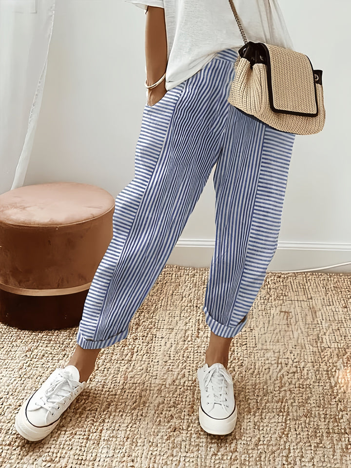 Pantaloni a righe eleganti e confortevoli per donna