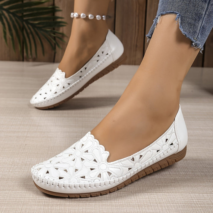 Scarpe slip-on traforate eleganti e confortevoli per donna