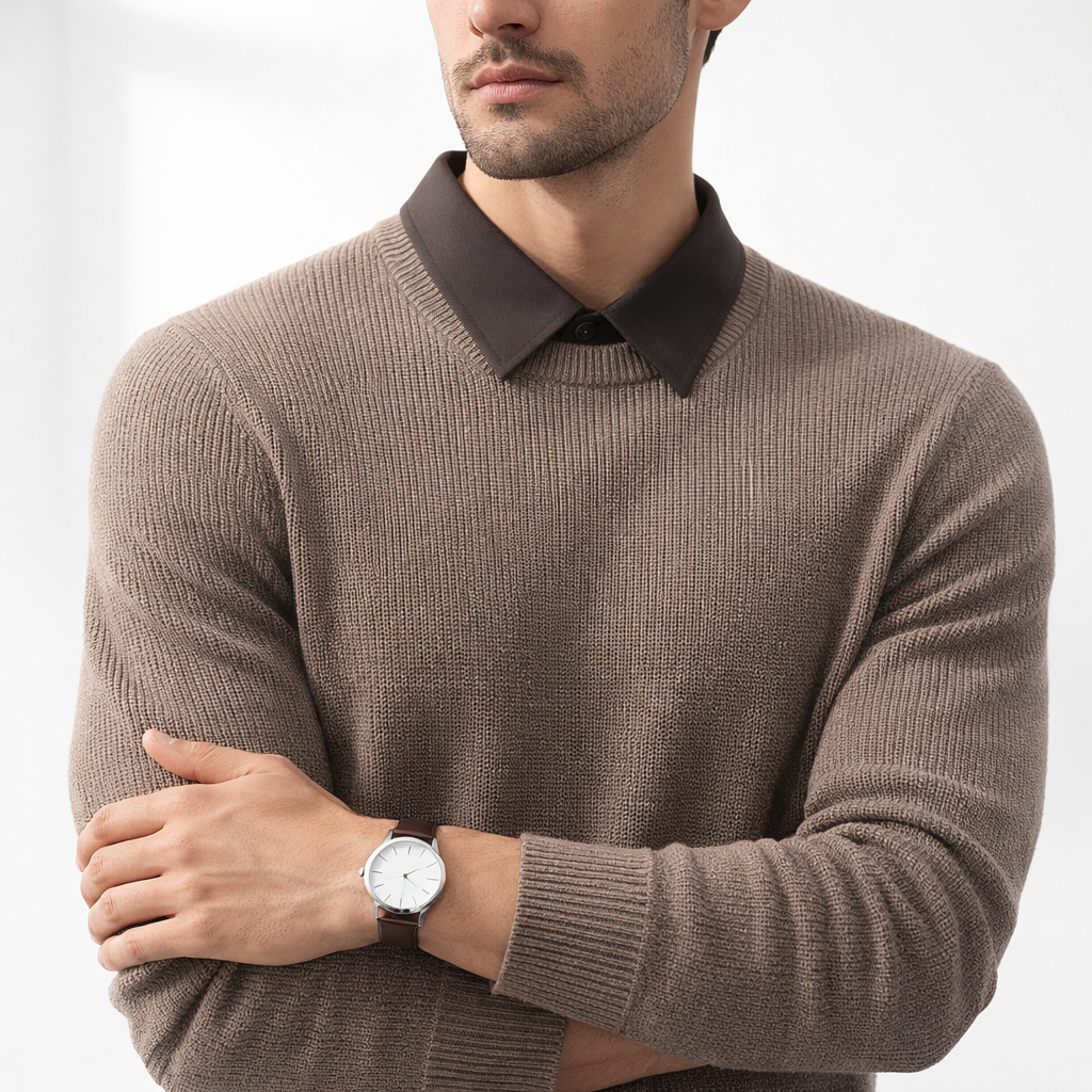 Maglione con colletto elegante e confortevole per uomo