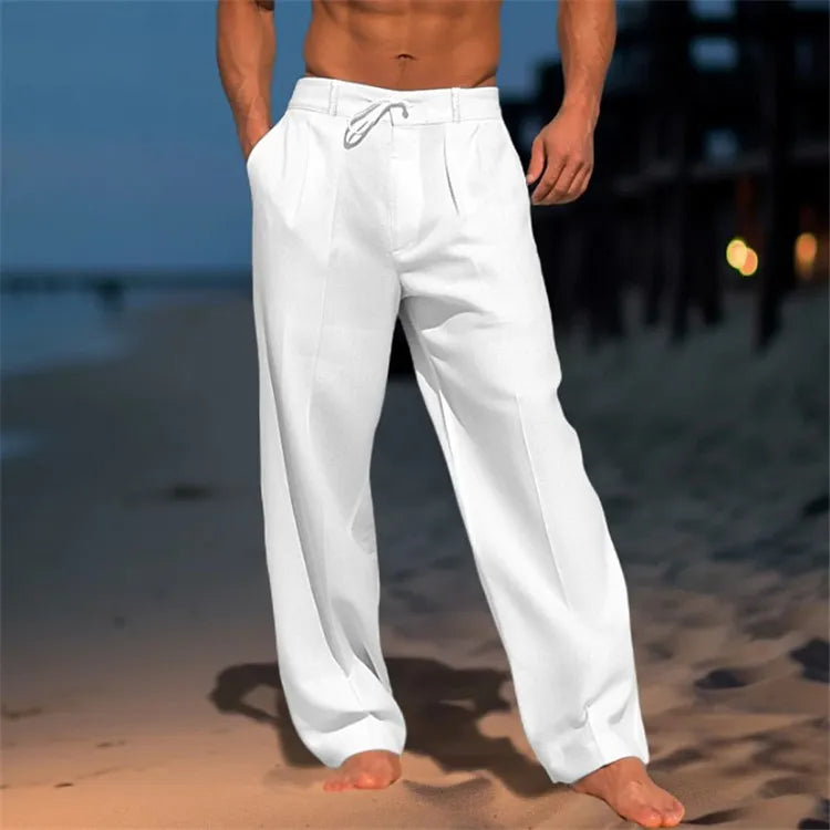 Pantaloni uomo eleganti in cotone comfort moderno