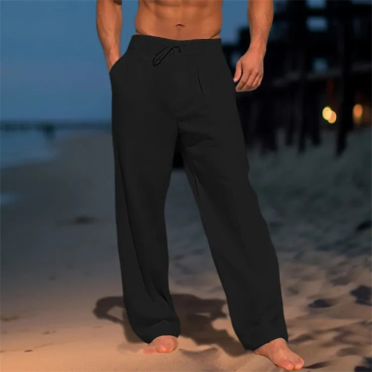 Pantaloni uomo eleganti in cotone comfort moderno