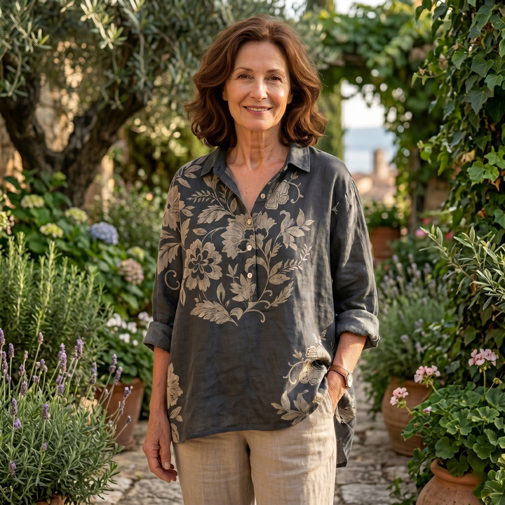 Blusa donna floreale elegante e leggera