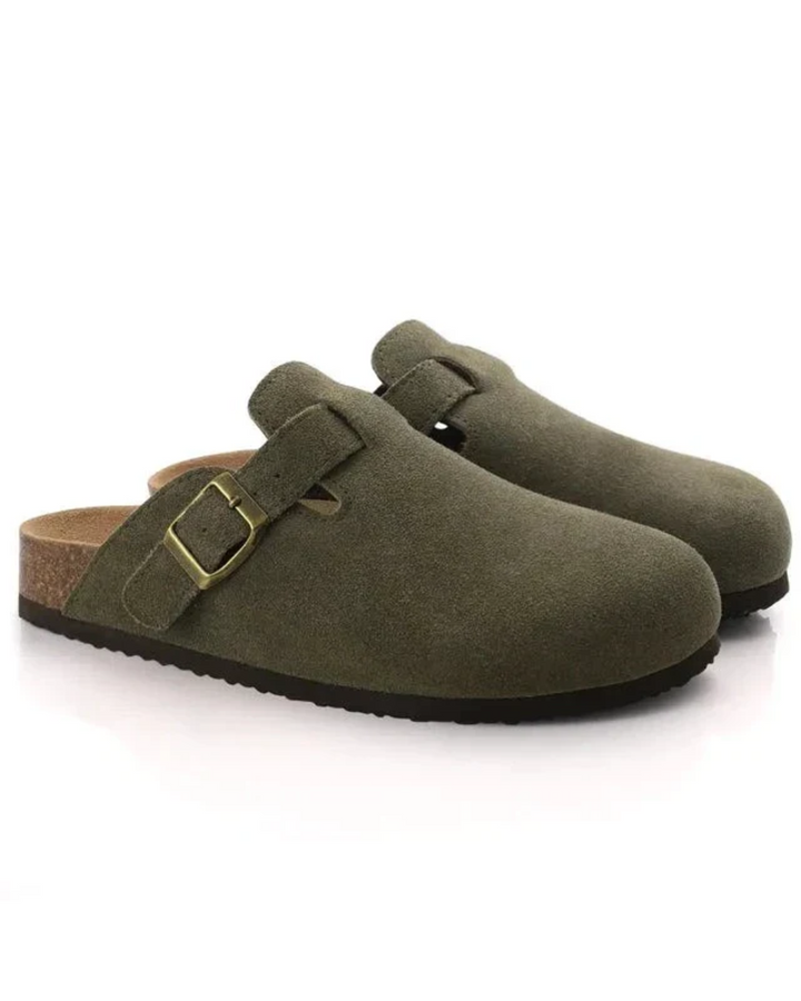 Zoccoli uomo eleganti in suede comfort casual
