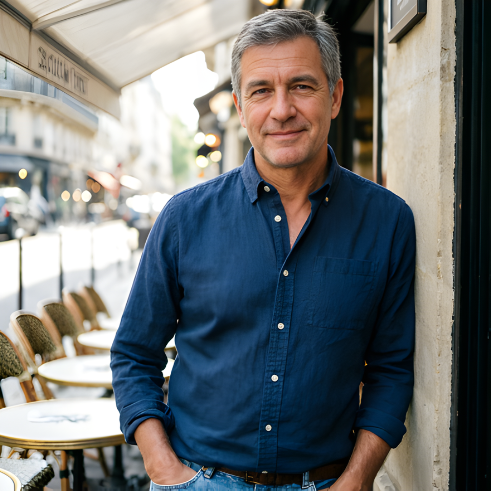 Camicia casual elegante traspirante e versatile per uomo