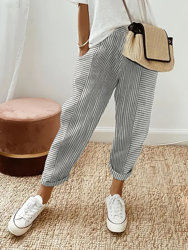 Pantaloni a righe eleganti e confortevoli per donna