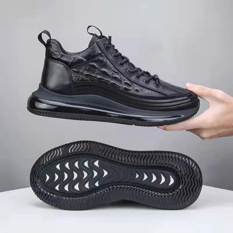 Scarpe casual in pelle con suola ammortizzata per uomo
