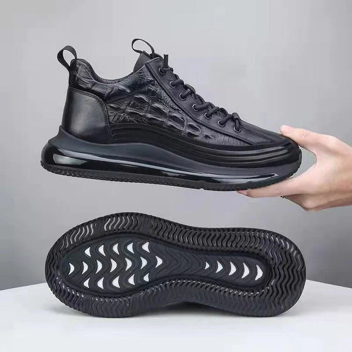 Scarpe casual in pelle con suola ammortizzata per uomo