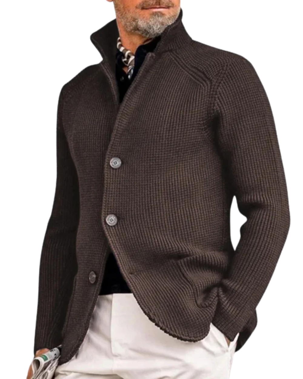 Gilet uomo elegante in maglia versatile con bottoni