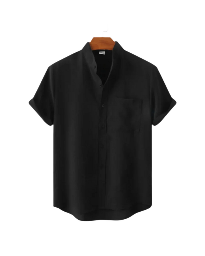 Camicia uomo in lino a maniche corte elegante
