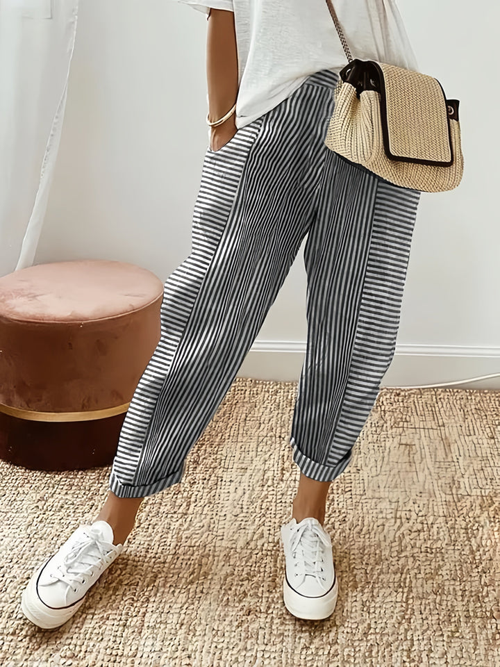 Pantaloni a righe eleganti e confortevoli per donna