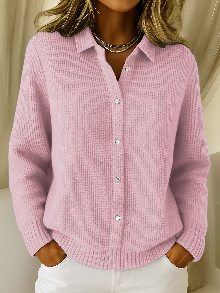 Cardigan donna classico in maglia con bottoni elegante