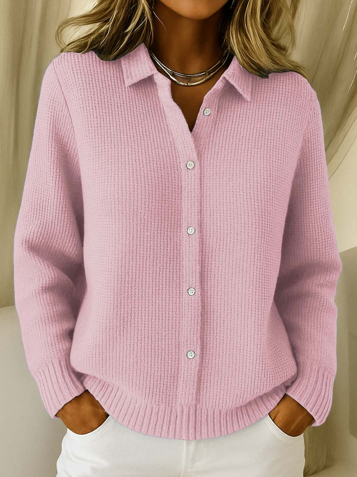Cardigan donna classico in maglia con bottoni elegante