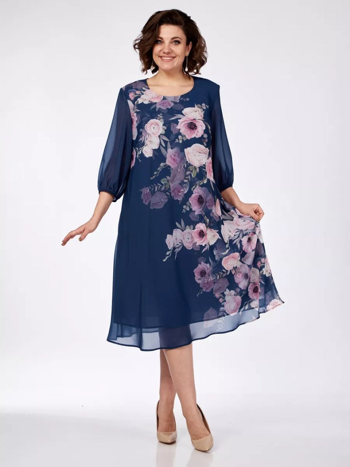 💥💕Wyprzedaż błyskawiczna – 49% ZNIŻKI💃【S-5XL】 Elegancka wiosenna sukienka z kwiatowym nadrukiem