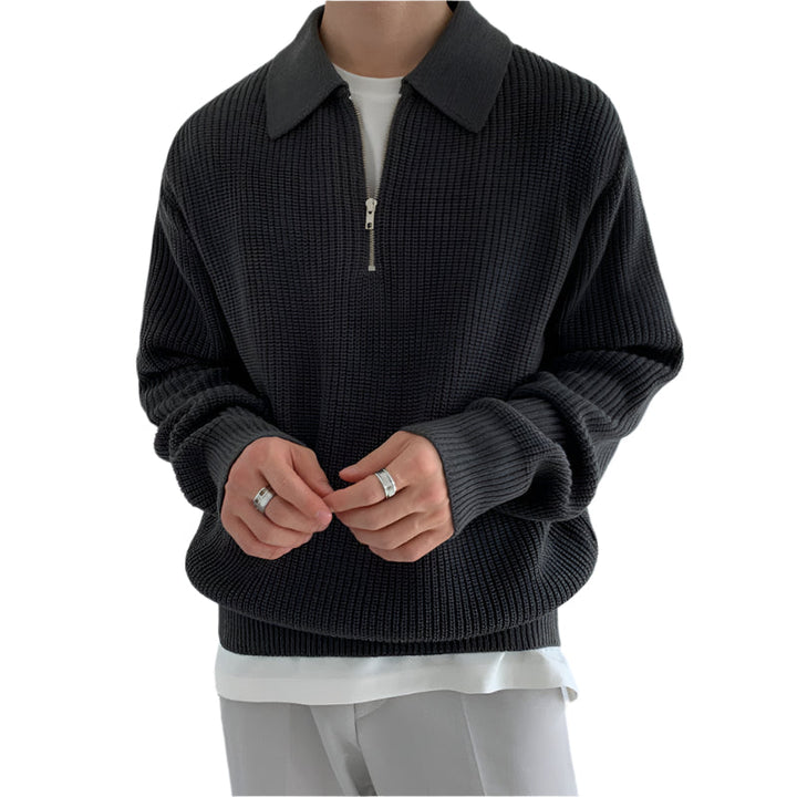 Maglione uomo con zip elegante e confortevole moderno