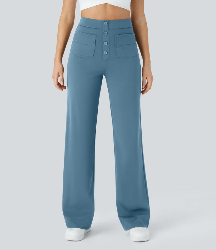 Pantaloni donna eleganti e comodi a vita alta casual