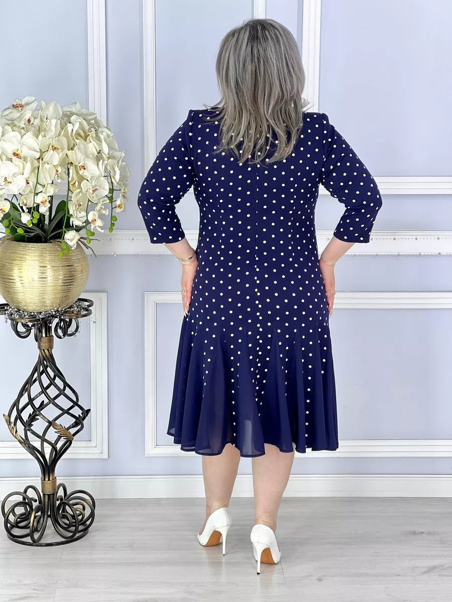 👗【S-5XL】2025 Modna rozkloszowana sukienka w kropki