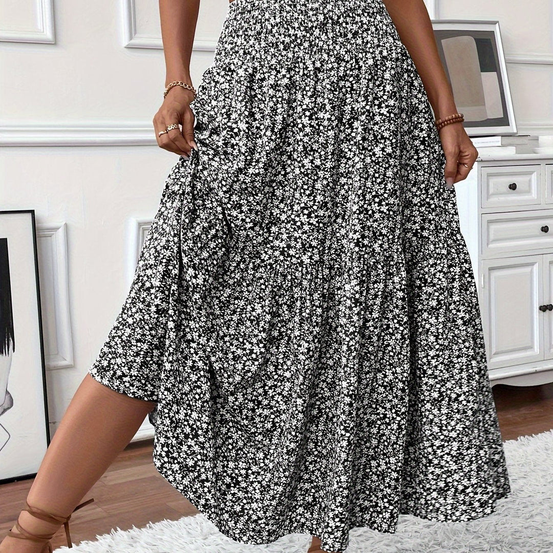 Gonna floreale elegante e fluida per donna