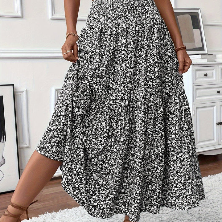 Gonna floreale elegante e fluida per donna