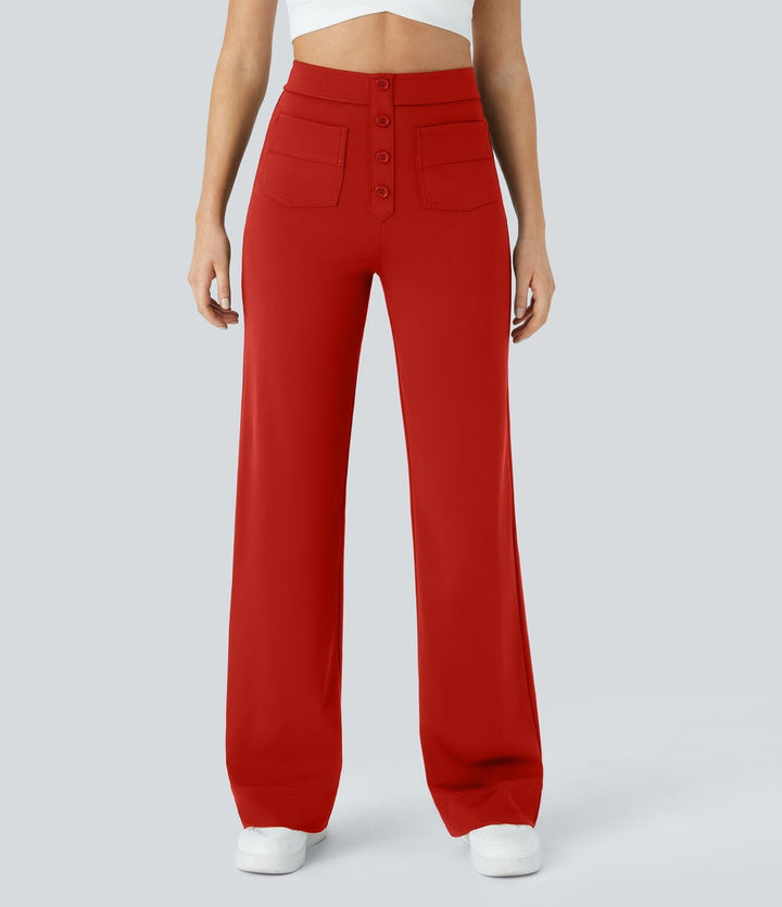 Pantaloni donna eleganti e comodi a vita alta casual