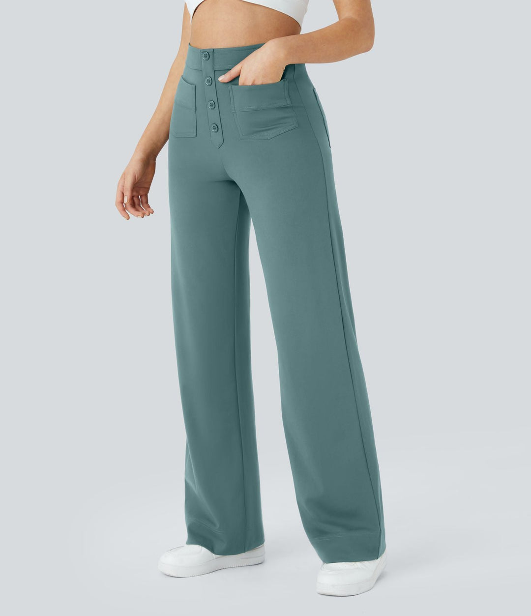 Pantaloni donna eleganti e comodi a vita alta casual