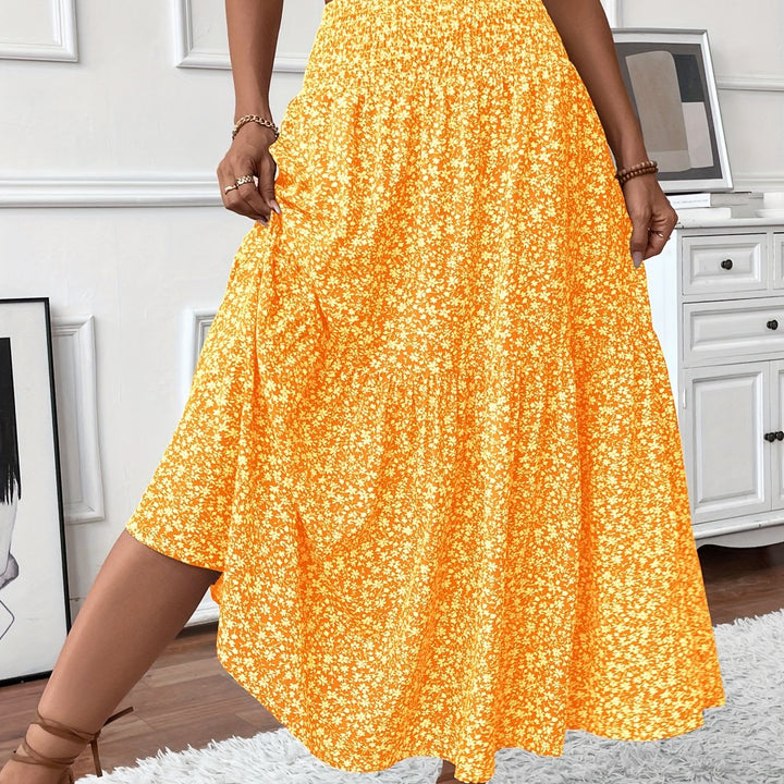 Gonna floreale elegante e fluida per donna