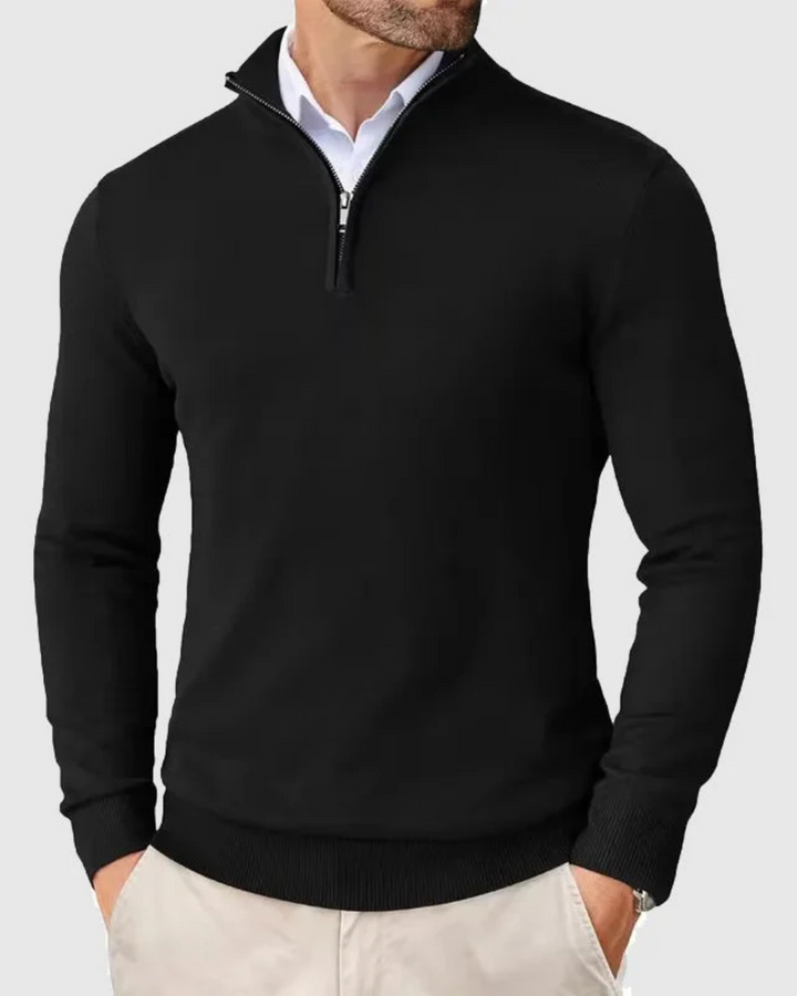 Maglione con zip elegante e strutturato per uomo
