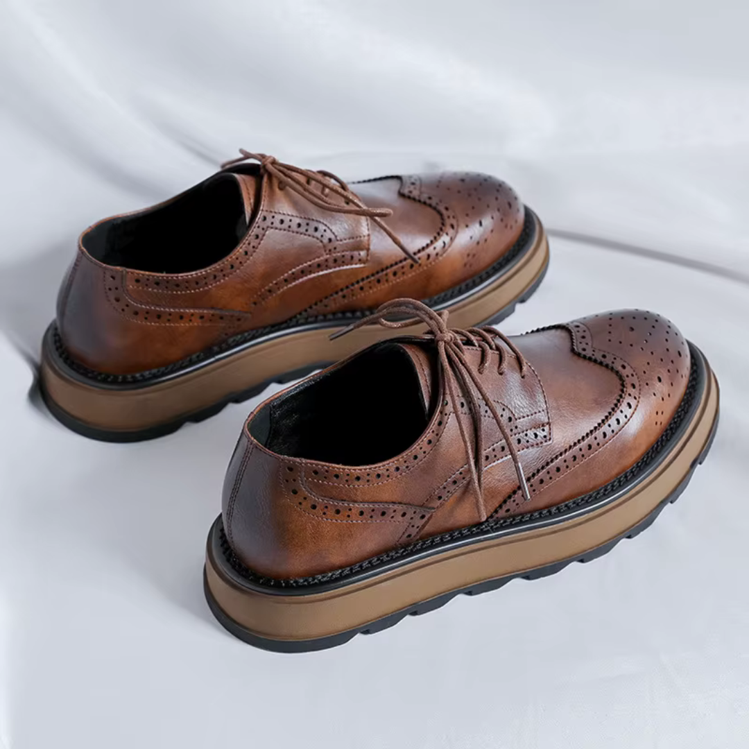 Scarpe uomo eleganti strutturate con lacci e suola stabile