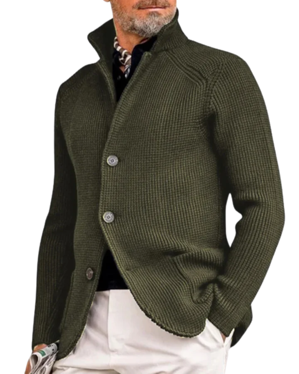 Gilet uomo elegante in maglia versatile con bottoni