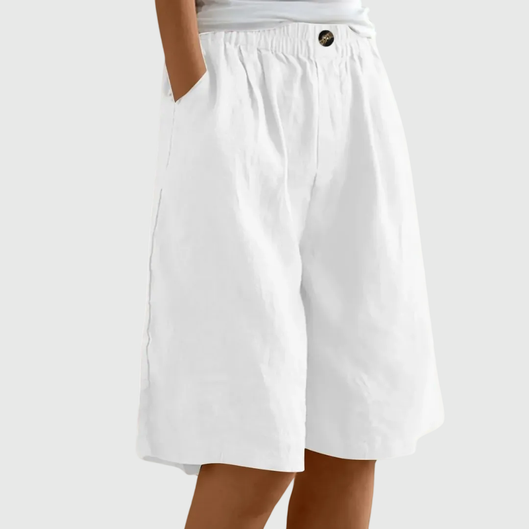 Short donna elegante e leggero con vita elasticizzata