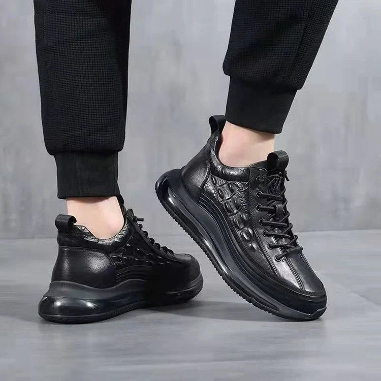 Scarpe casual in pelle con suola ammortizzata per uomo