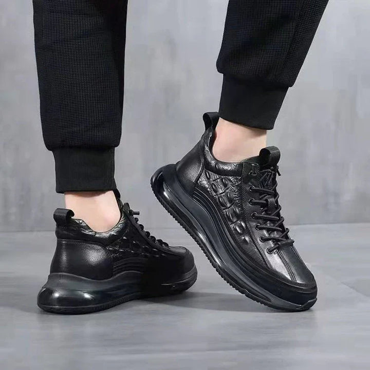 Scarpe casual in pelle con suola ammortizzata per uomo