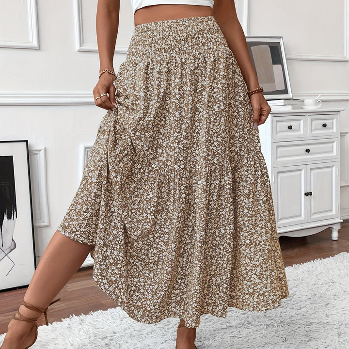 Gonna floreale elegante e fluida per donna